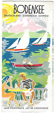 Vintage Bodensee Lake Constance Brochure Travel Tourist Holiday Illustrated Map