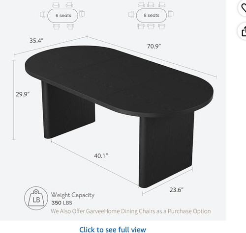 Black oval dining table for - black,