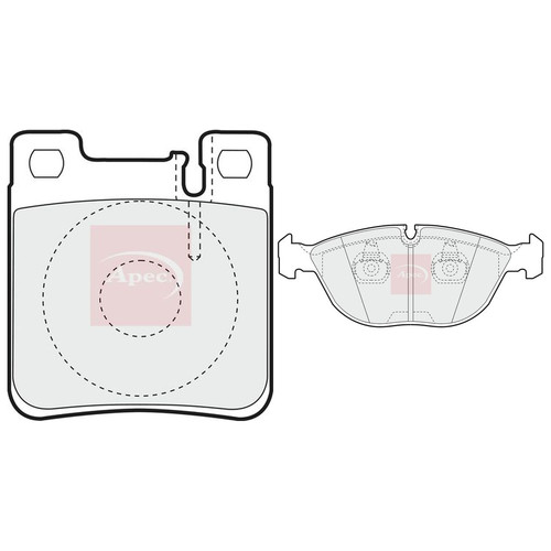 Apec front rear pads - pads, fits