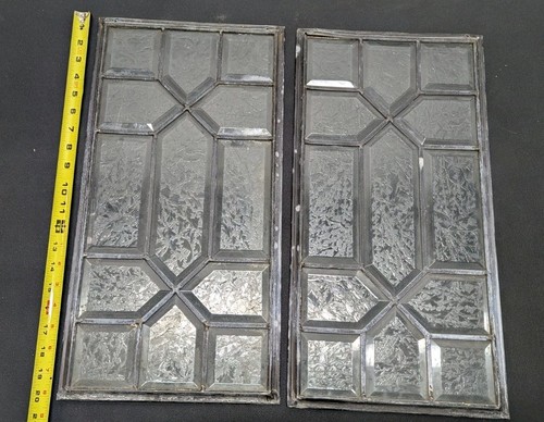 Pair antique leaded - of,