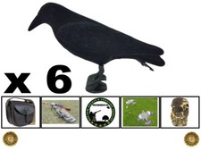 FLOCKED FULL BODY CROW DECOY X