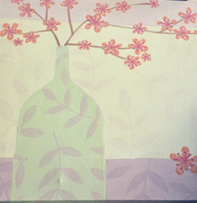 Ikea Lottorp Wall Art Canvas Green Vase 11.5 X 11.5" 29 x 29 cm Discontinued 