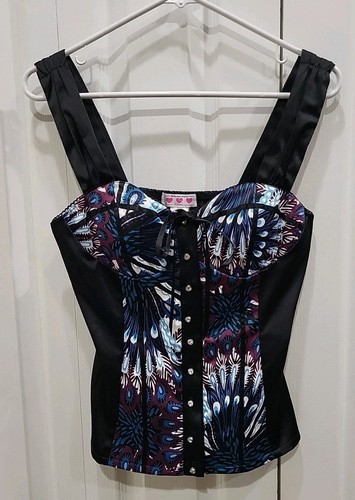 Y2k corset satin tank top - y2k,