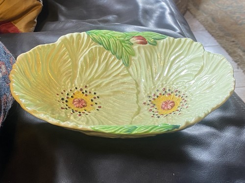 Carlton ware pale green poppy - ware,