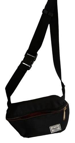 Herschel black belt bag - black,