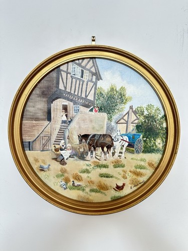Original oil painting e - oil, by