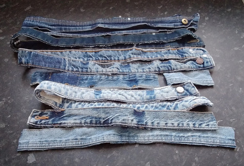 Denim waistband offcuts - waistband,