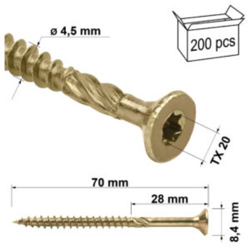 Wood screws countersunk - wood,