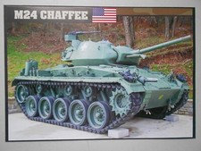 MILITARY PRINT- M24 CHAFFEE-AMERICAN LIGHT TANK -1944-45