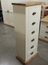 SHABBY CHIC PAINTED 6 DRAWER TALL NARROW CHEST- BESPOKE SIZES COLOURS AVAILABLE