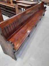 Antique Reclaimed Pitch Pine Solid Church Pew Bench Settle 12ft (3.65mtrs) long