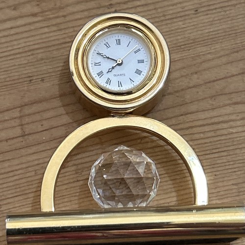 Miniature clock over crystal - miniature,