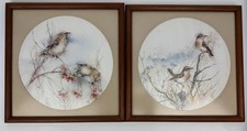 Vintage Frames Bird Prints - Waxwing & Whinchat  X2 Prints