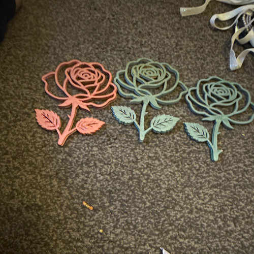 Metal rose flowert wall - rose,