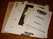 ROLAND MULTI TIMBRAL SOUND MODULE D-110 OWNER'S MANUAL + Charts + Midi Guides