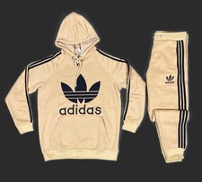 Adidas Tracksuit Set Men's Trefoil Hoodie and Bottoms
