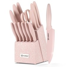 14 Piece Pink Color Knives Set