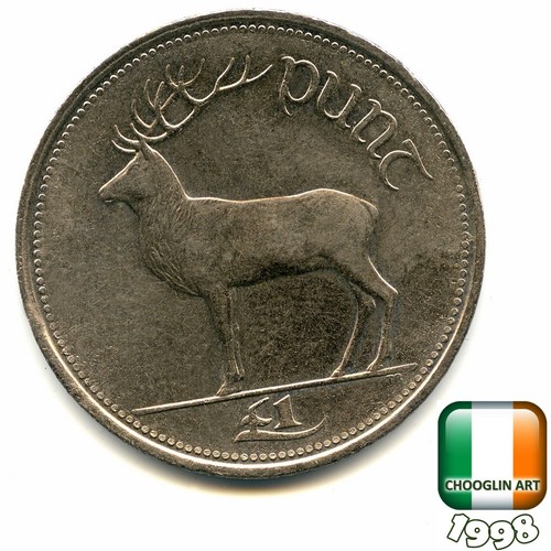 Irish 1998 punt 1 coin - 1998,