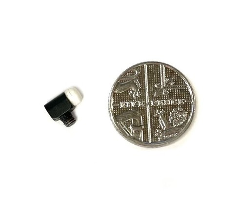 White shotgun bead 6mm - white, 2.6mm