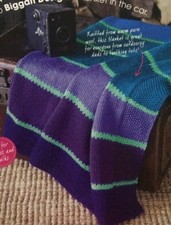 Stripy Blanket DK KNITTING PATTERN - 80-100cm