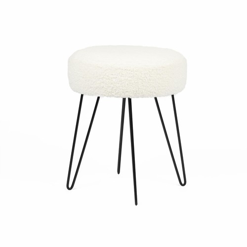 Stool boucle fleece chair - boucle,