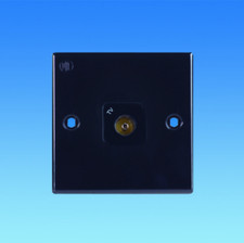Black TV Aerial Socket - 85mm