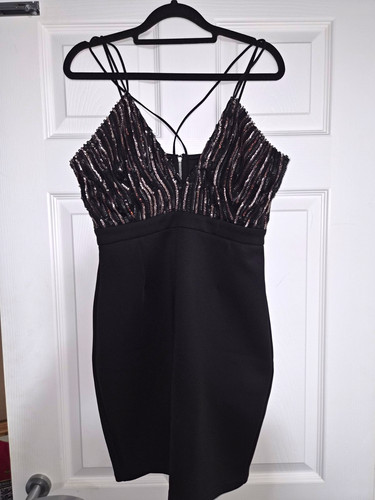 Boohoo black sequin - sequin, bodycon