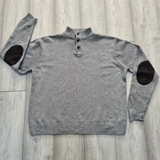 CHAPS Men's Button mock neck