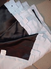 Black Out White/Black Curtains