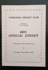 Autographed Menu Dickie Bird umpire