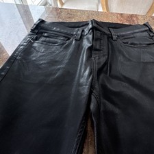 Men's Jeans Waist Rayon Black