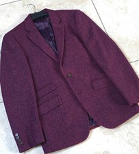 LINEA 500 Baker St Moon Shetland Wool herringbone tweed tailored jacket Sz S New