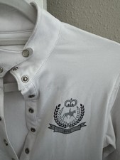 Pikeur Show Shirt White with Silver Logo and pearl button Size 36