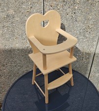 Wooden Dolls High Chair Toy