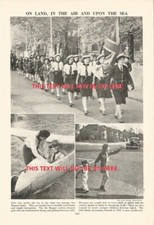 AIR SEA RANGERS MARCH BOAT BROWNIE  3 VIEWS  c 1950 PHOTO  ILLUSTRATION PRINT