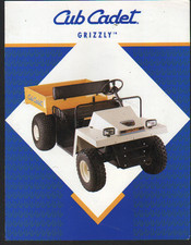 Cub Cadet "GRIZZLY" Utility Vehicle Brochure Leaflet