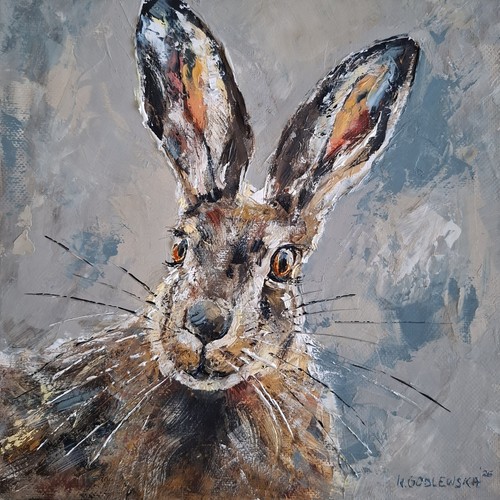 Hare original oil - oil, painting