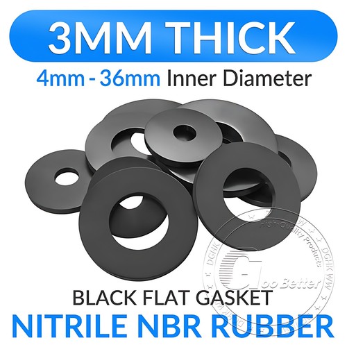 3mm thick nitrile nbr - 3mm, black