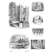 DURHAM CATHEDRAL 2 x Antique