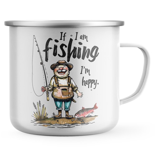 Funny enamel mug - funny, for