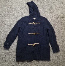 Ralph Lauren Denim & Supply Coat Mens Large Wool Duffle Blue Navy Long