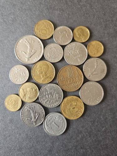 French coins francs centimes - french,