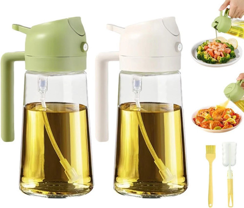 2pack glass oil spray - 2-in-1,