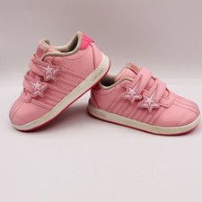 K-Swiss Synthetic Athletic Pink Stars Sneakers 9C  Little Girls