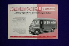ROOTES KARRIER WALKER 12 SEATER BUS SALES BROCHURE TECHNICAL DATA 1958