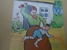 GORGIE   corporal punishment SMACKING    MIDLOTHIAN   POSTCARD VINTAGE  P28b =