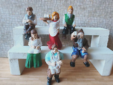 Dolls House dolls figures tavern tudor pub lady man girl 1:48th scale  UH