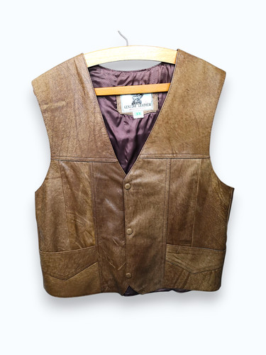 Mens genuine leather waistcoat - mens,
