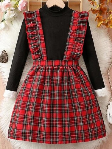 Girls red tartan - girls',