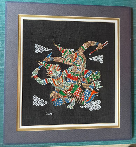 Thai silk ramayana - ramayana, painting